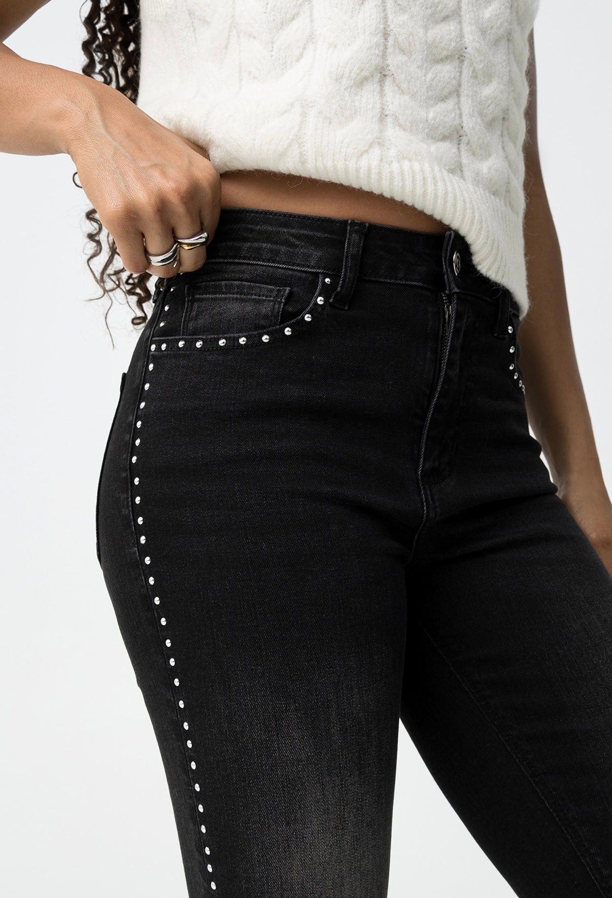 Jeans cropped flare