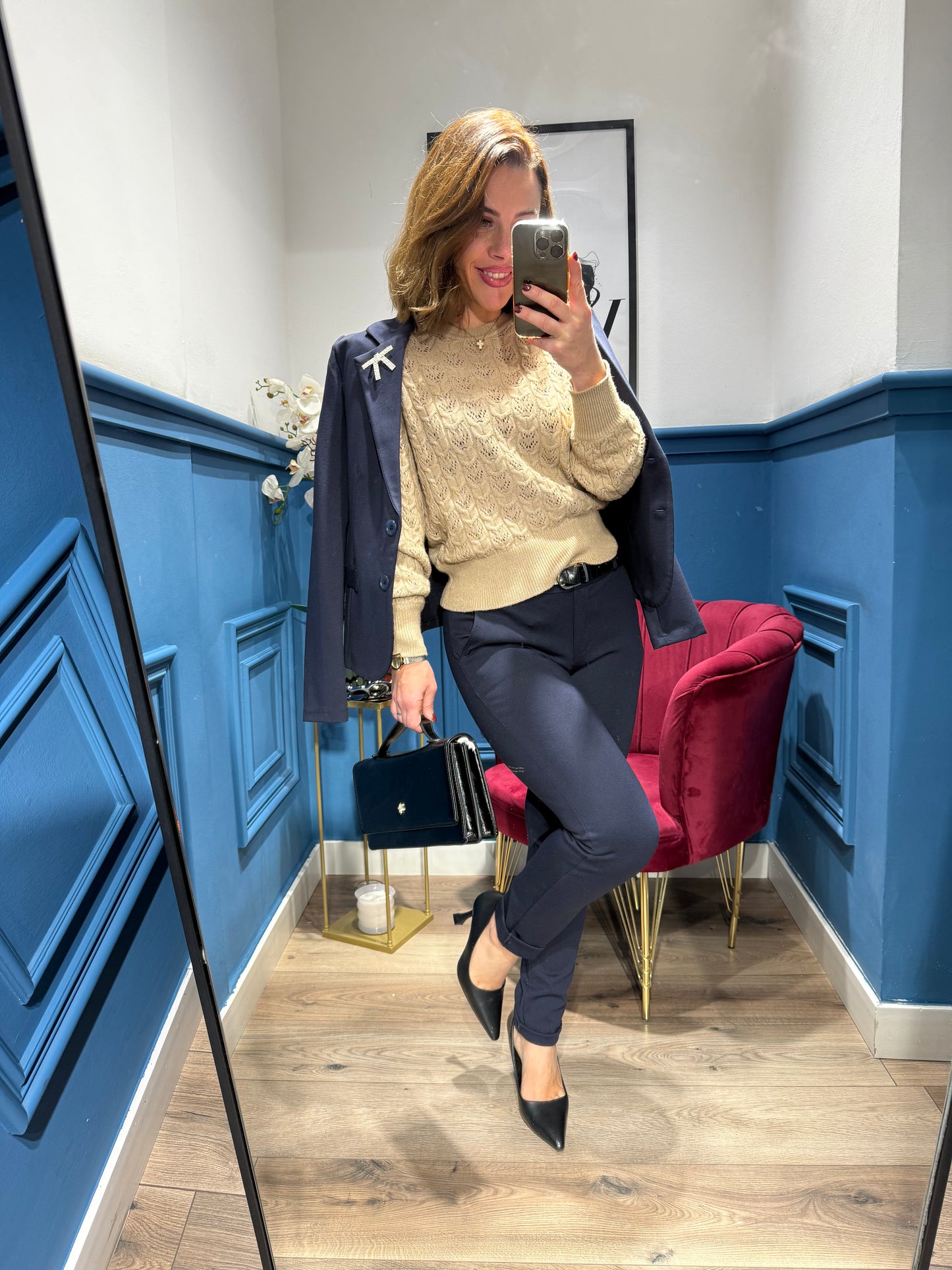 Tailleur in punto Milano skinny