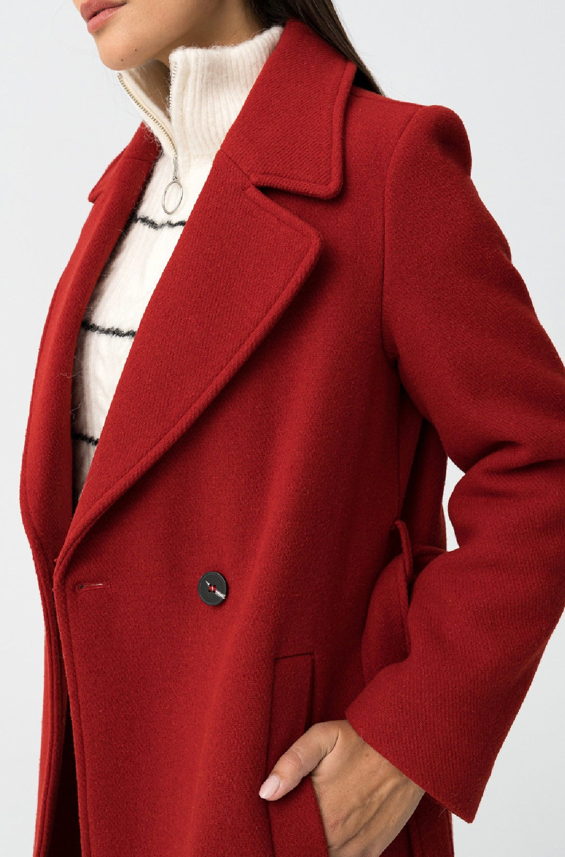 Cappotto Compi rosso mattone
