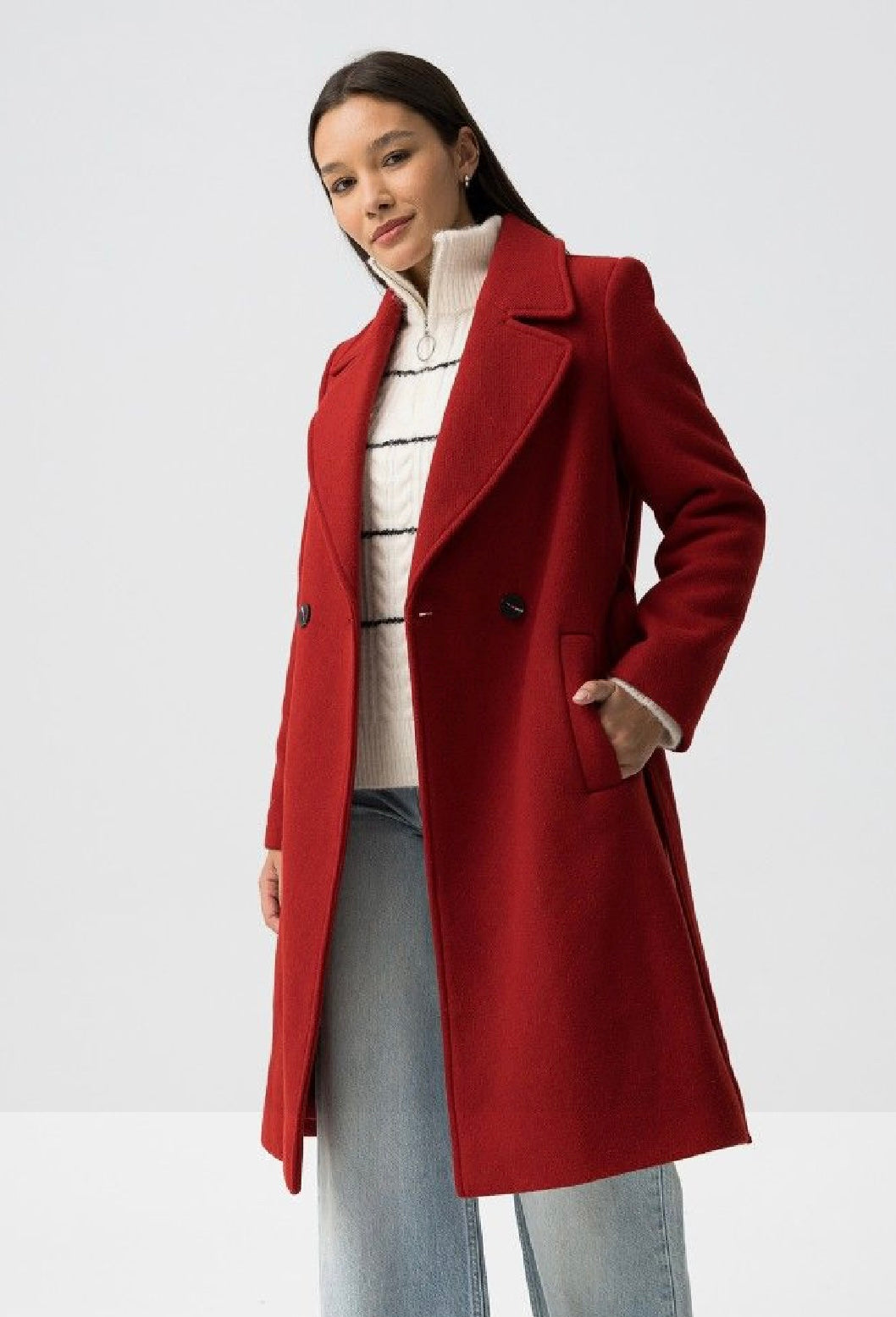 Cappotto Compi rosso mattone