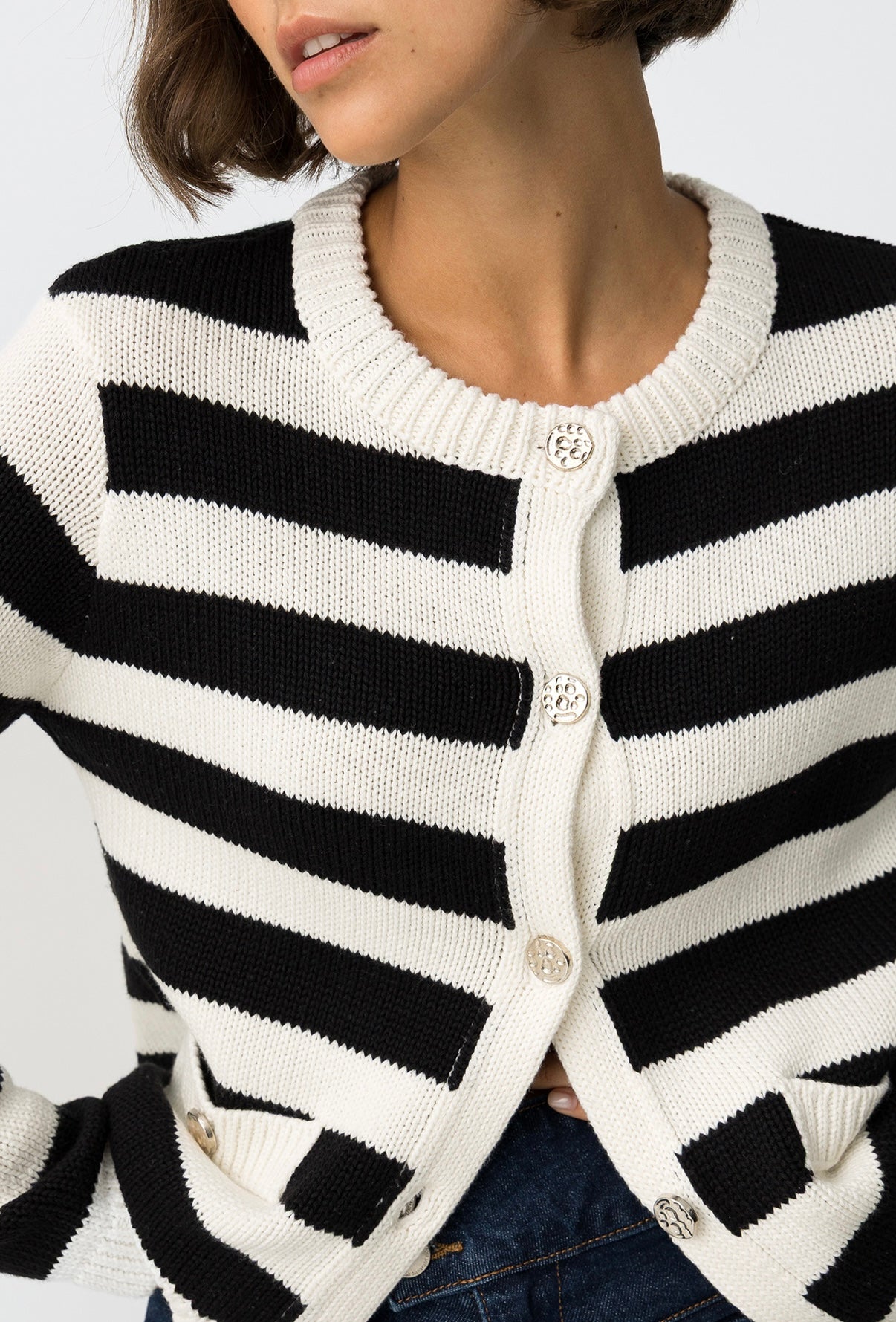 Cardigan Requiem bianco/blu