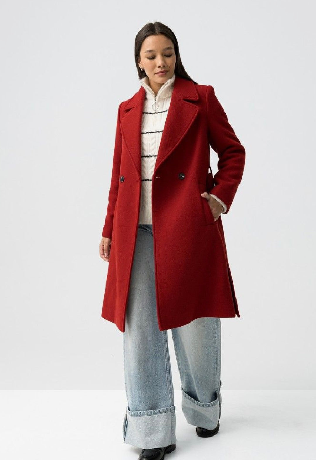 Cappotto Compi rosso mattone