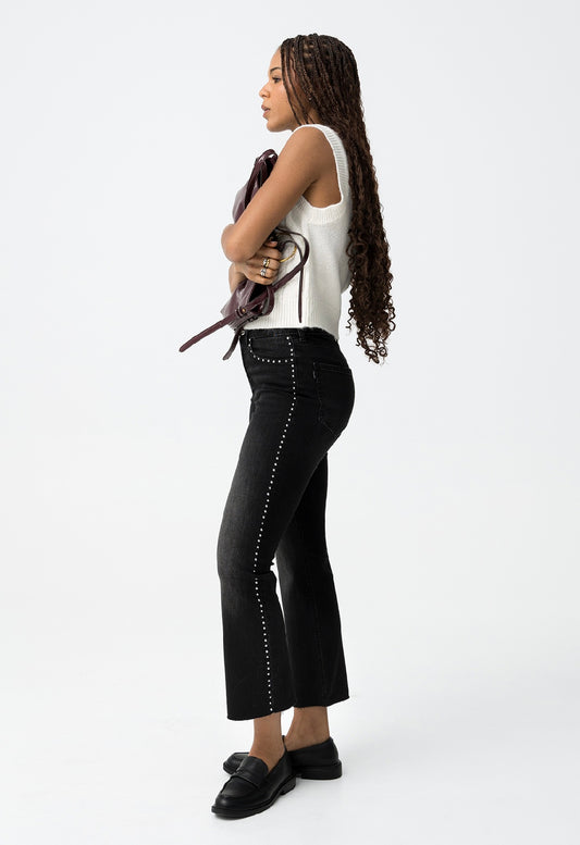 Jeans cropped flare