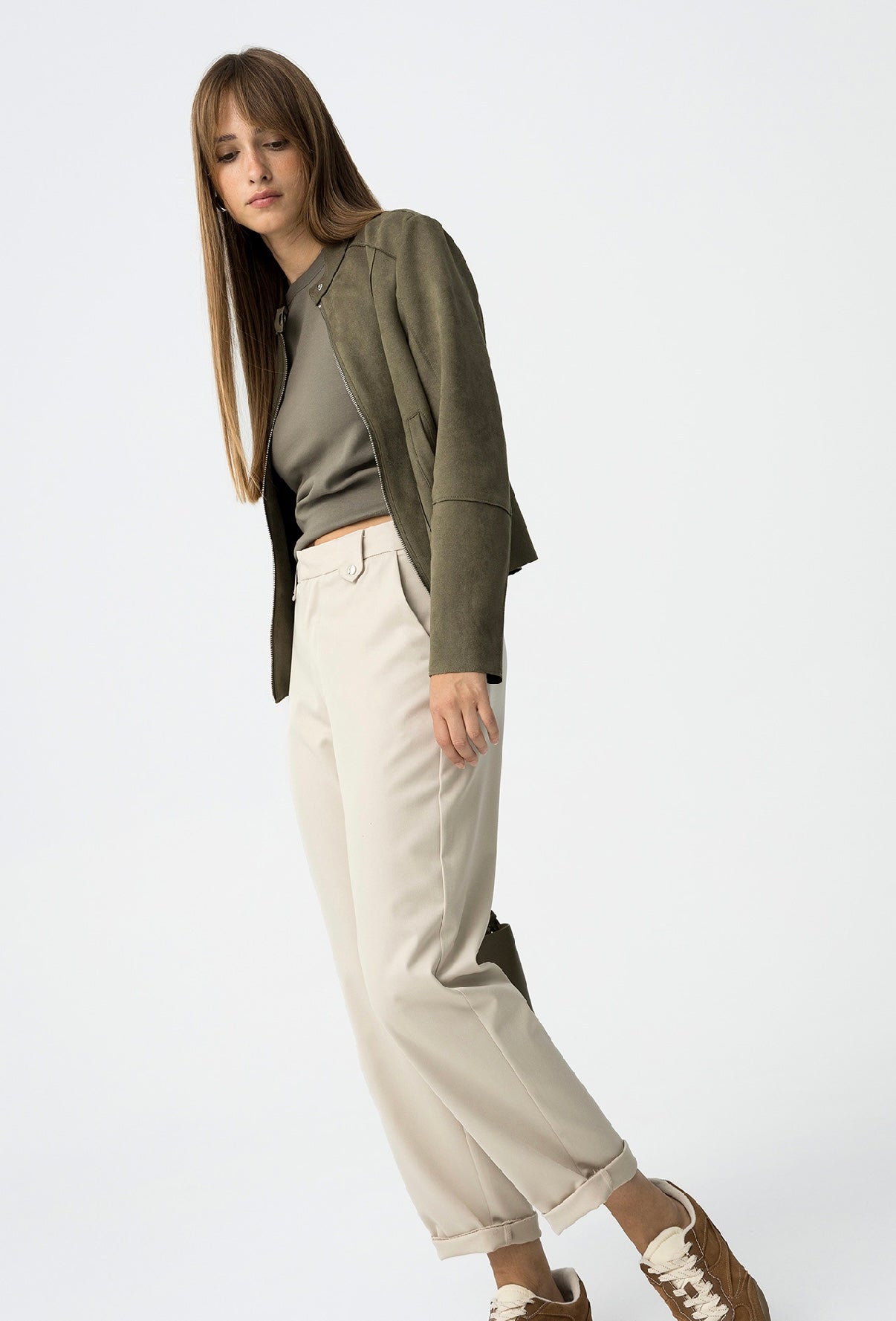 Pantaloni Lyon panna