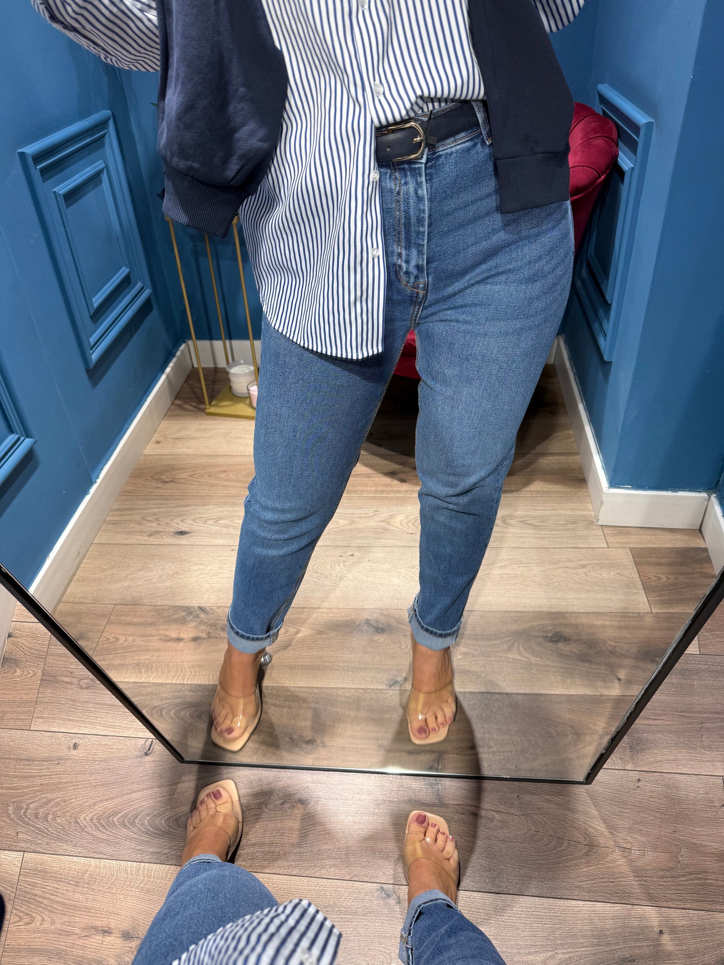 Mom slim blu