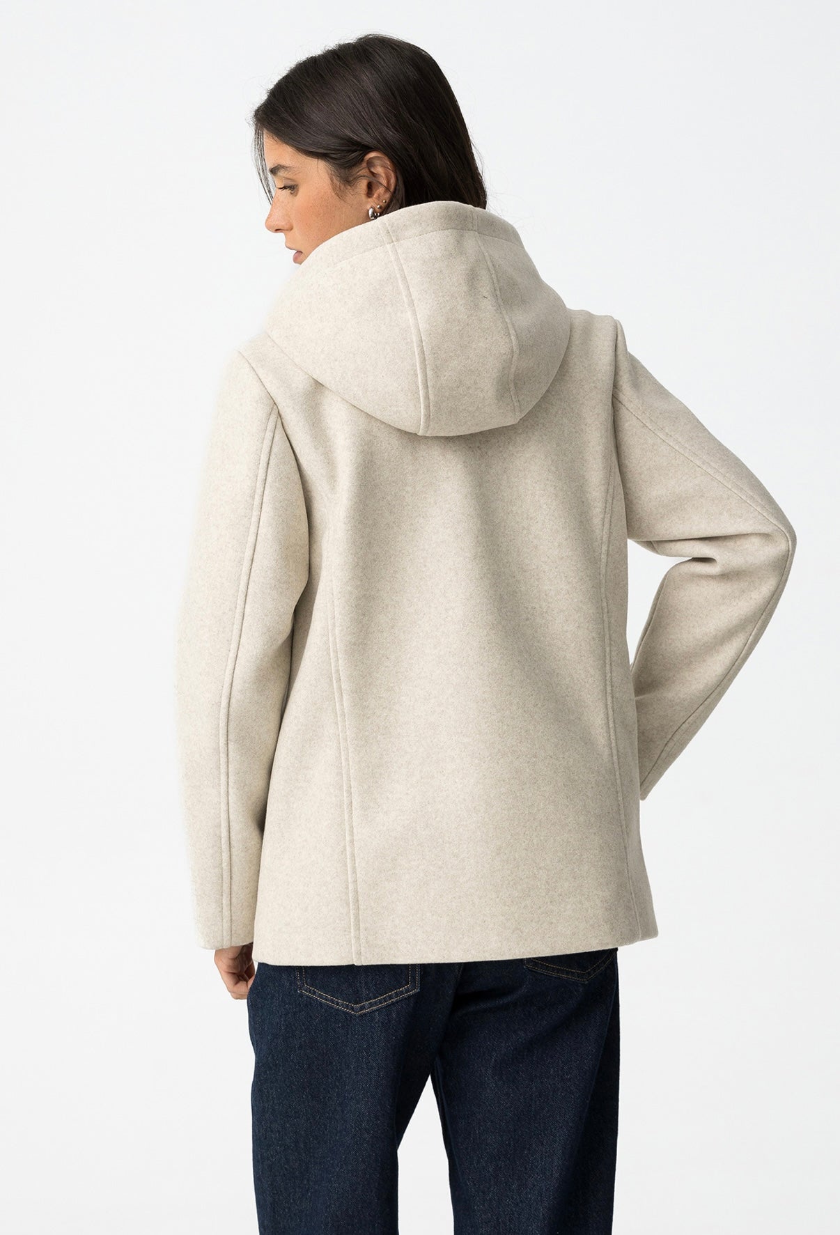 Cappotto corto beige