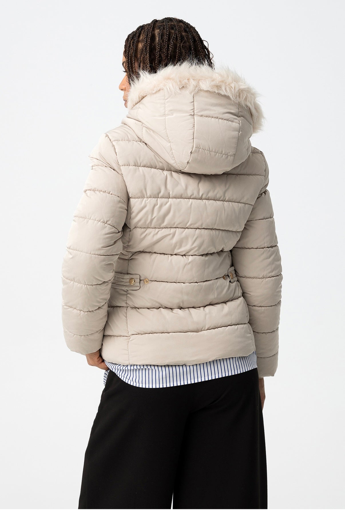 Giubbino pellicciotto beige