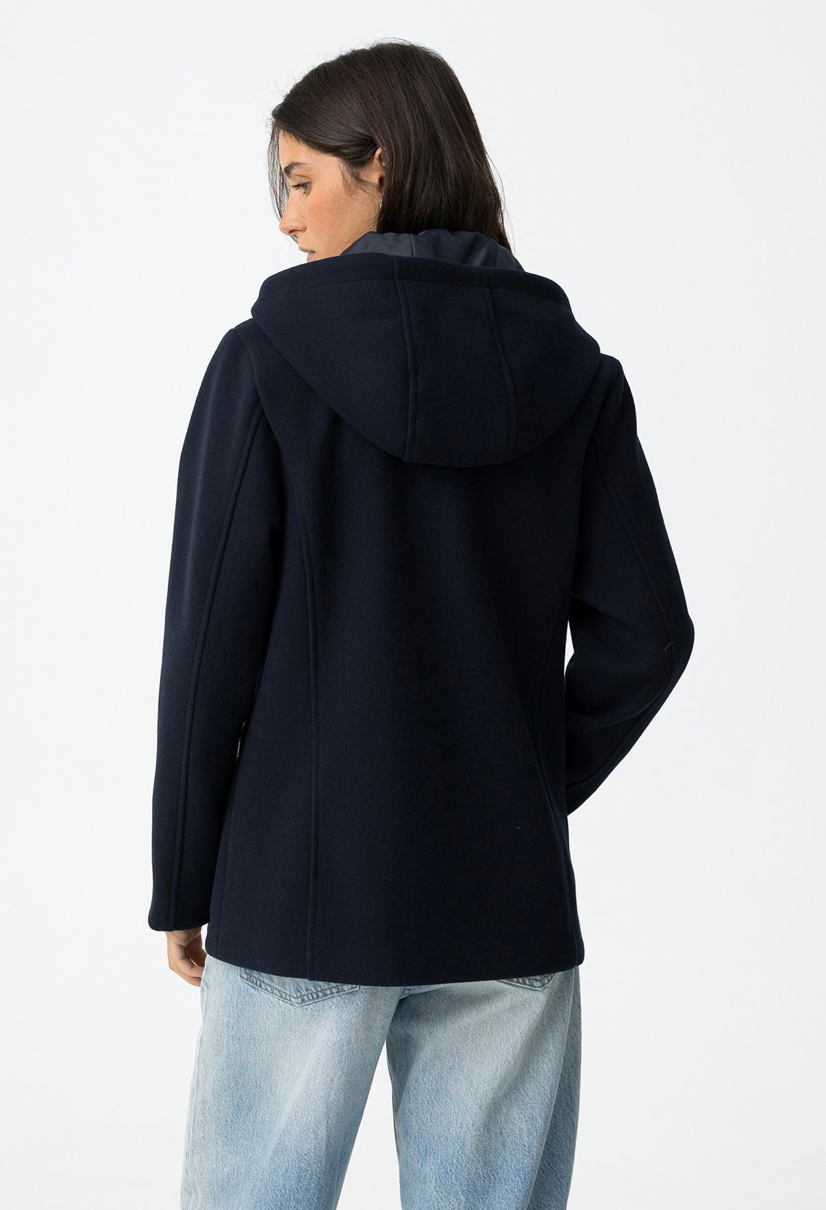 Cappotto corto blu