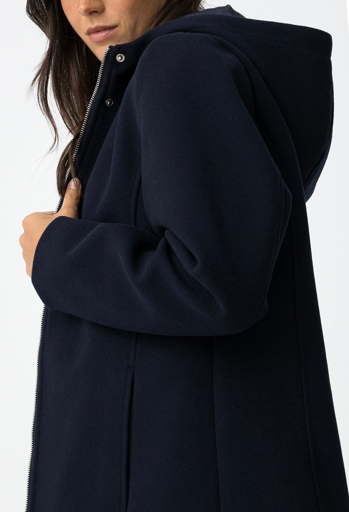 Cappotto corto blu
