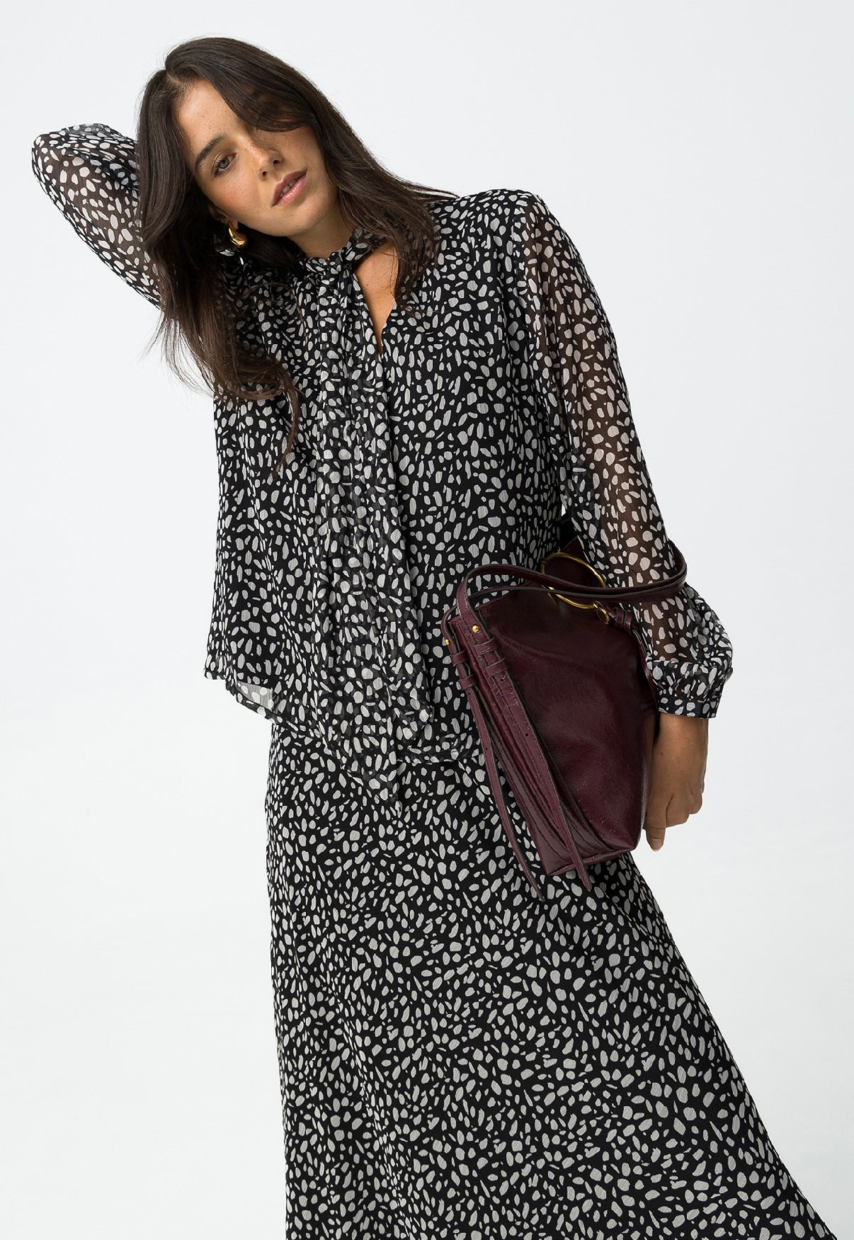 Blusa Dalmata nera