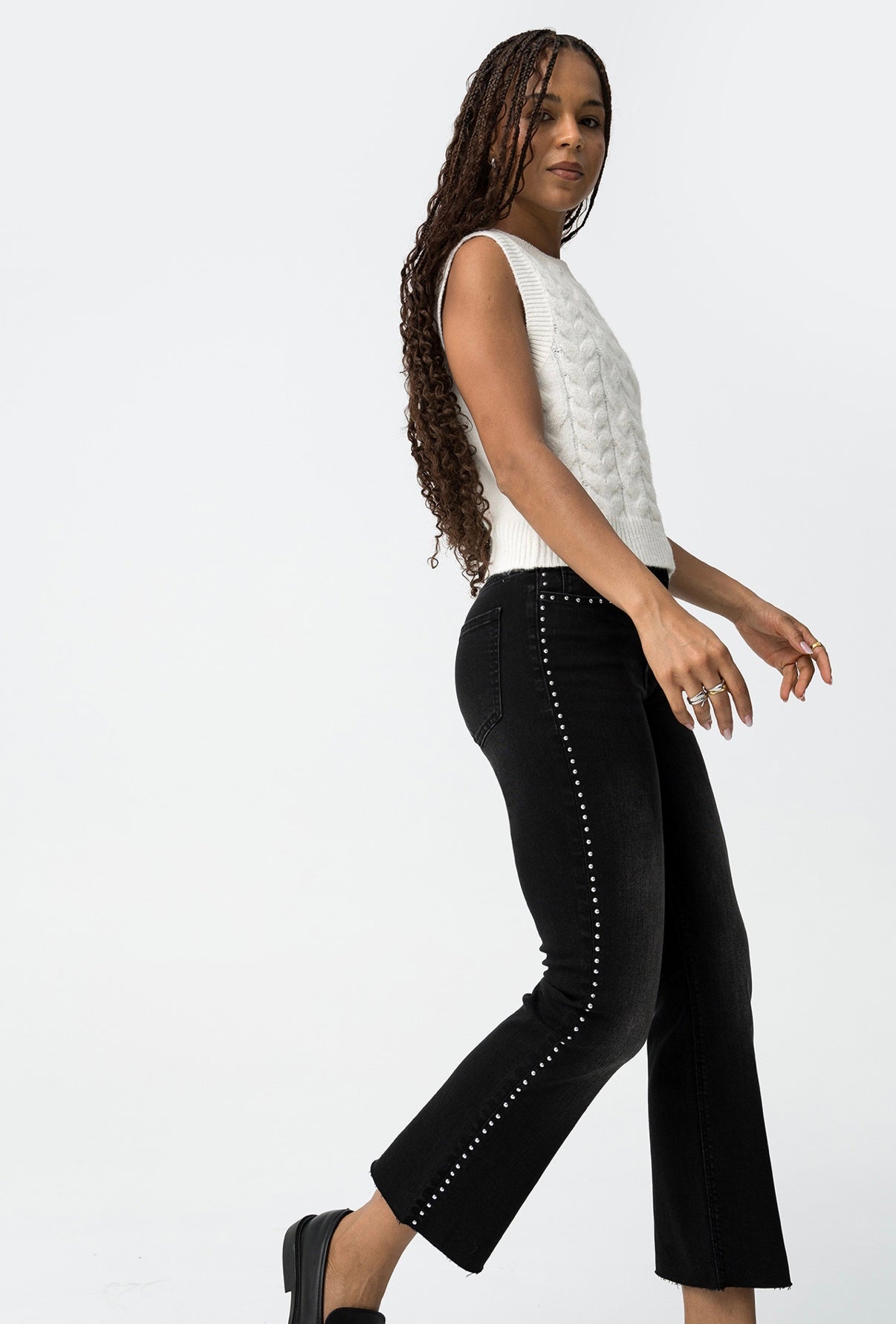 Jeans cropped flare