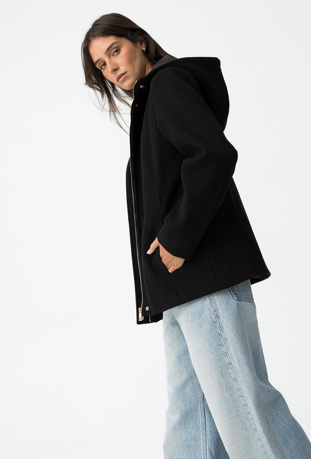 Cappotto corto nero