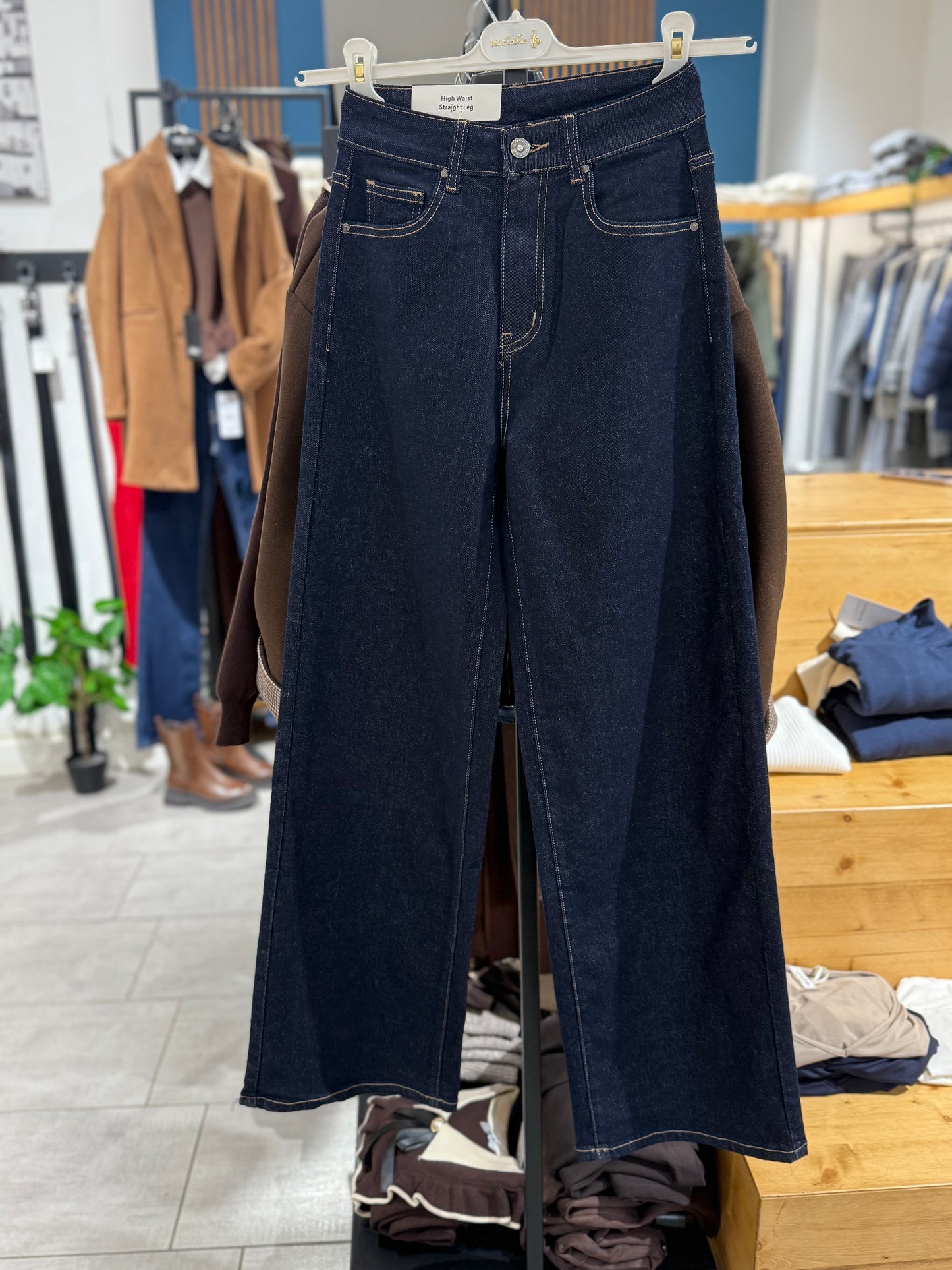 Jeans palazzo blu scuro