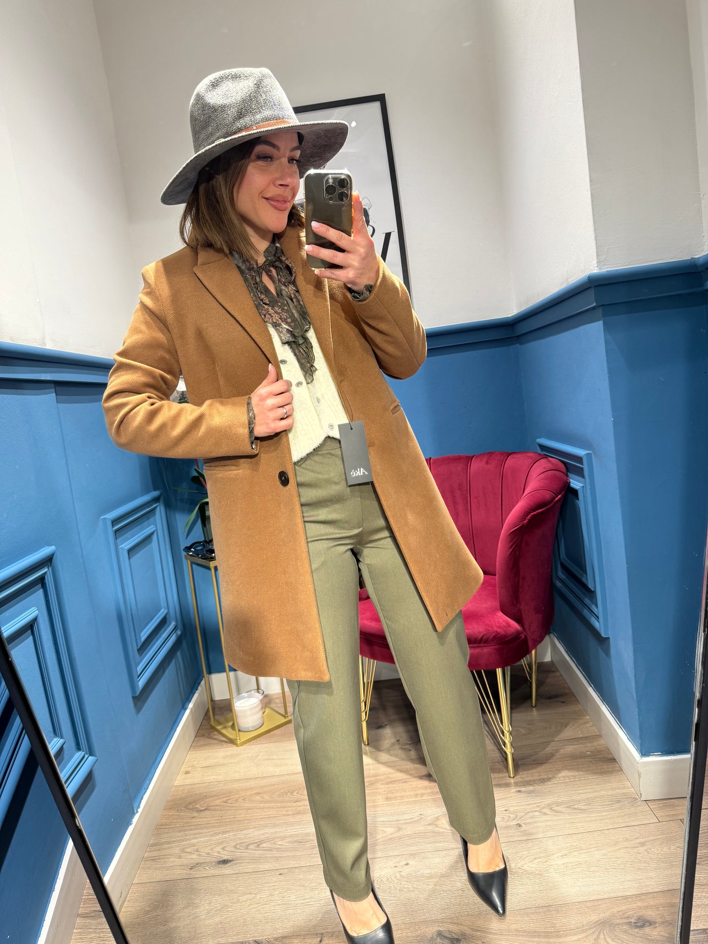 Cappotto avvitato camel