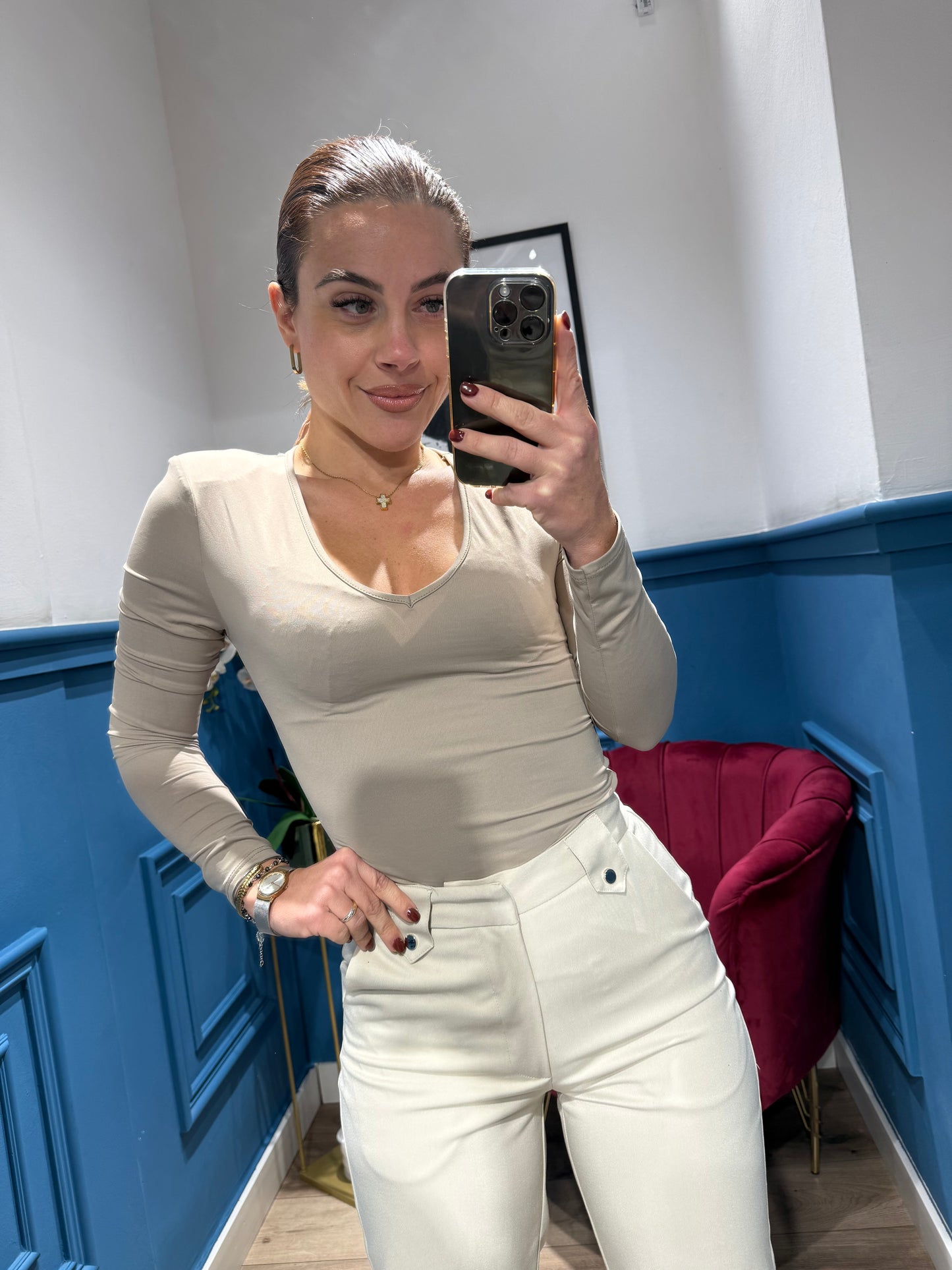 Maglietta lycra scollo V