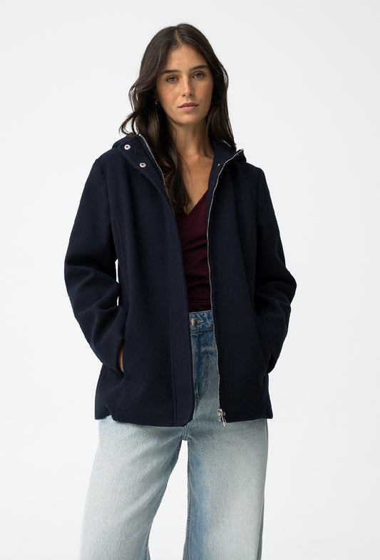 Cappotto corto blu