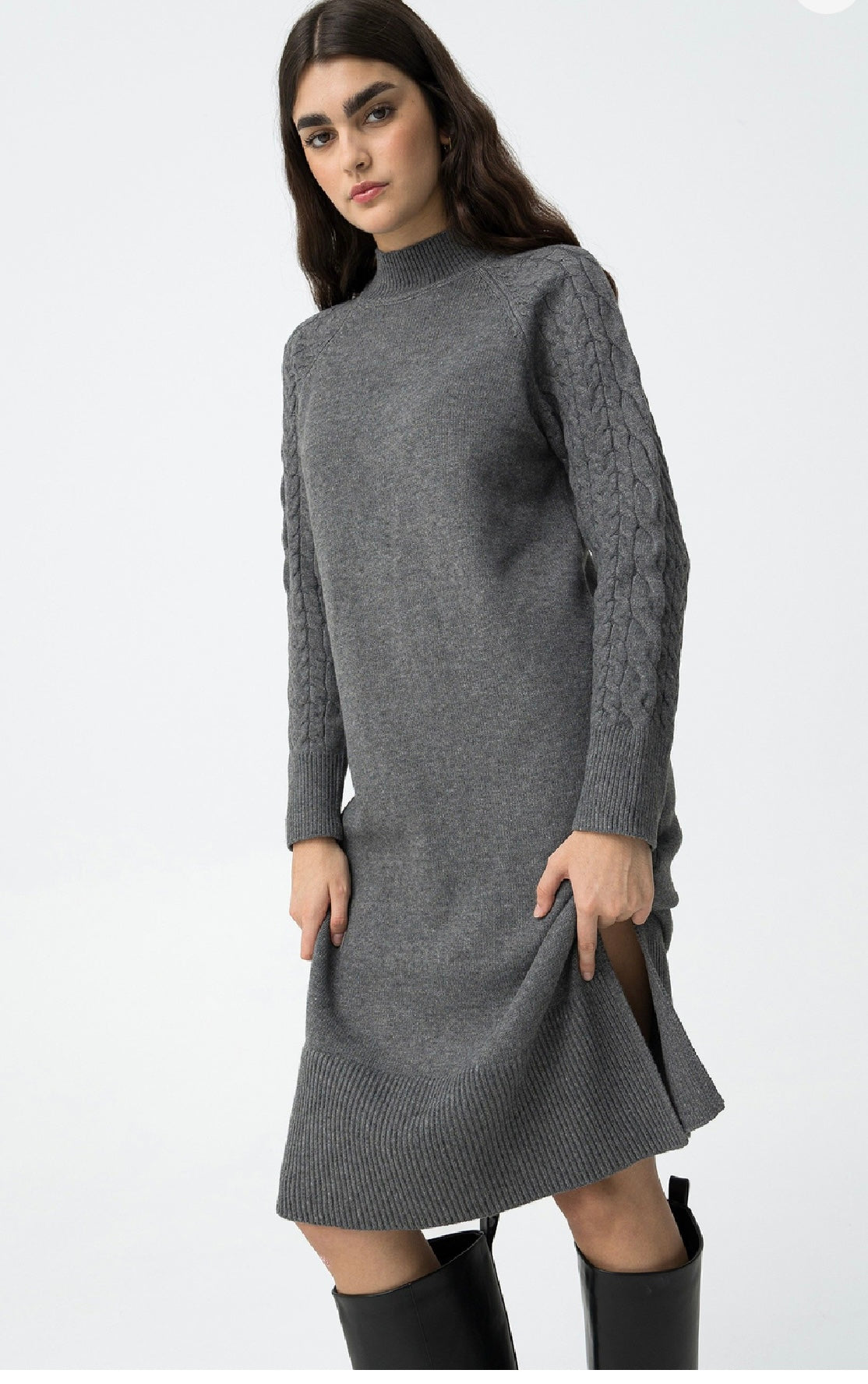 Vestito in maglia Wynonna grigio