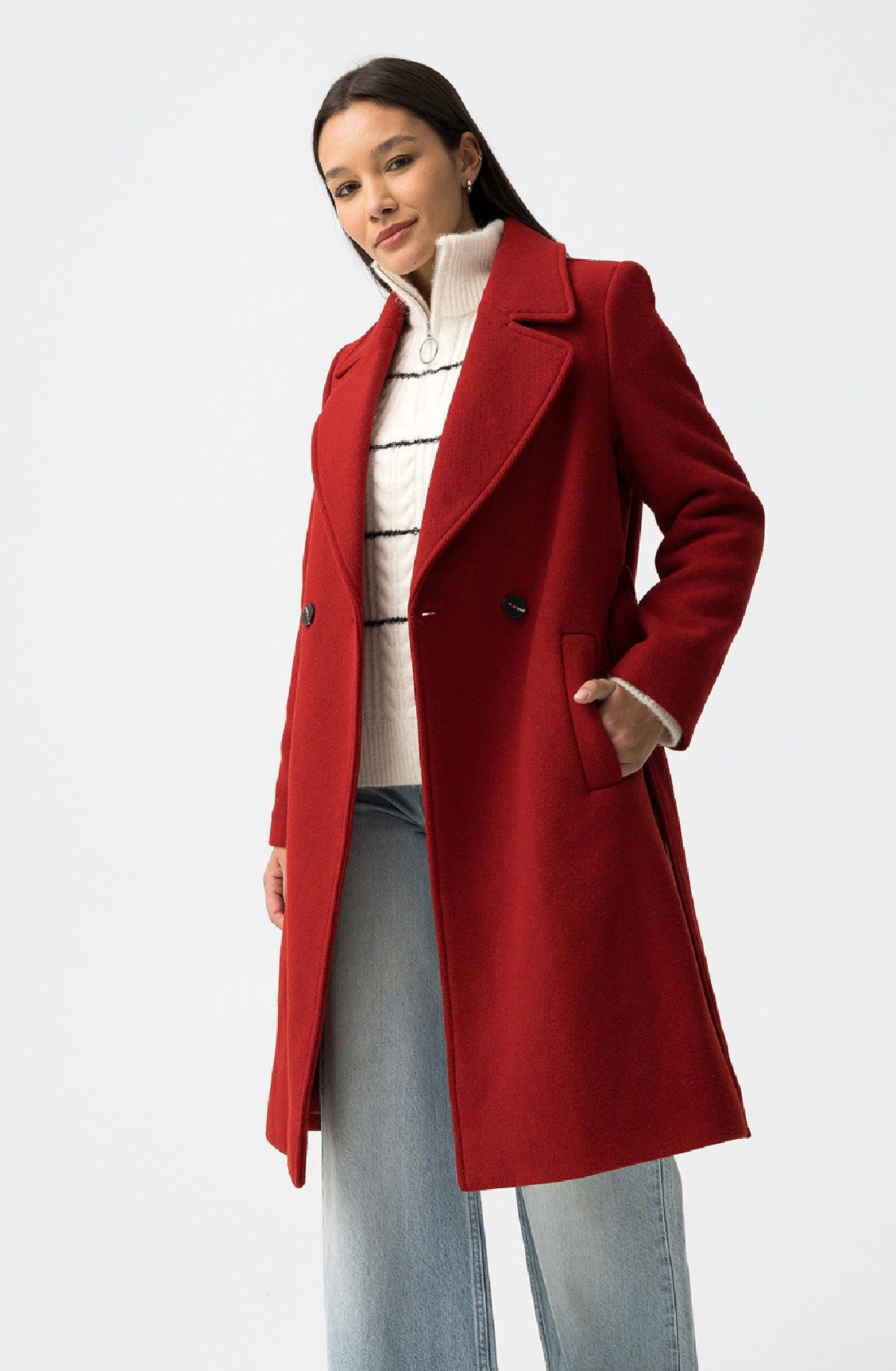 Cappotto Compi rosso mattone
