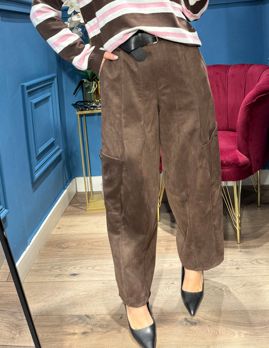 Pantaloni scamosciato