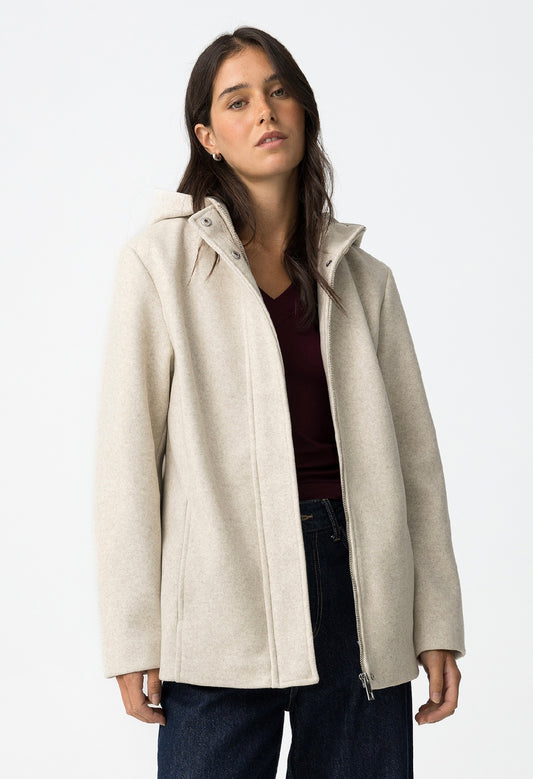 Cappotto corto beige