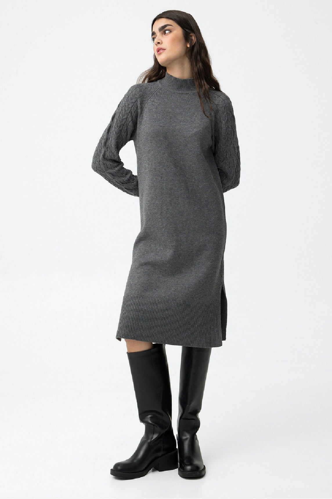 Vestito in maglia Wynonna grigio