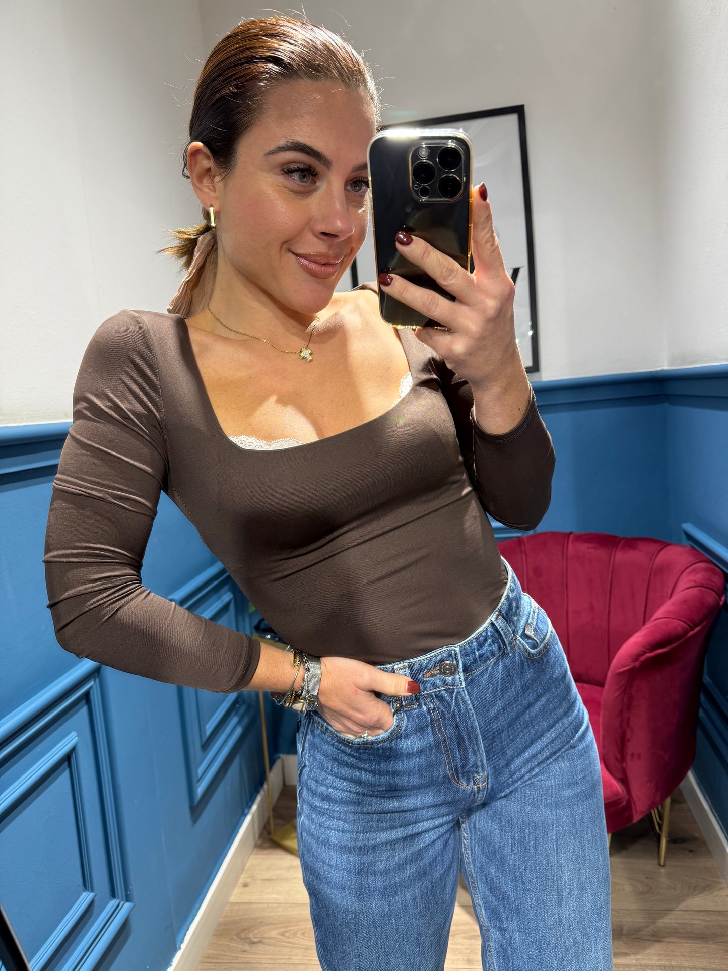 Magliette lycra scollo quadrato