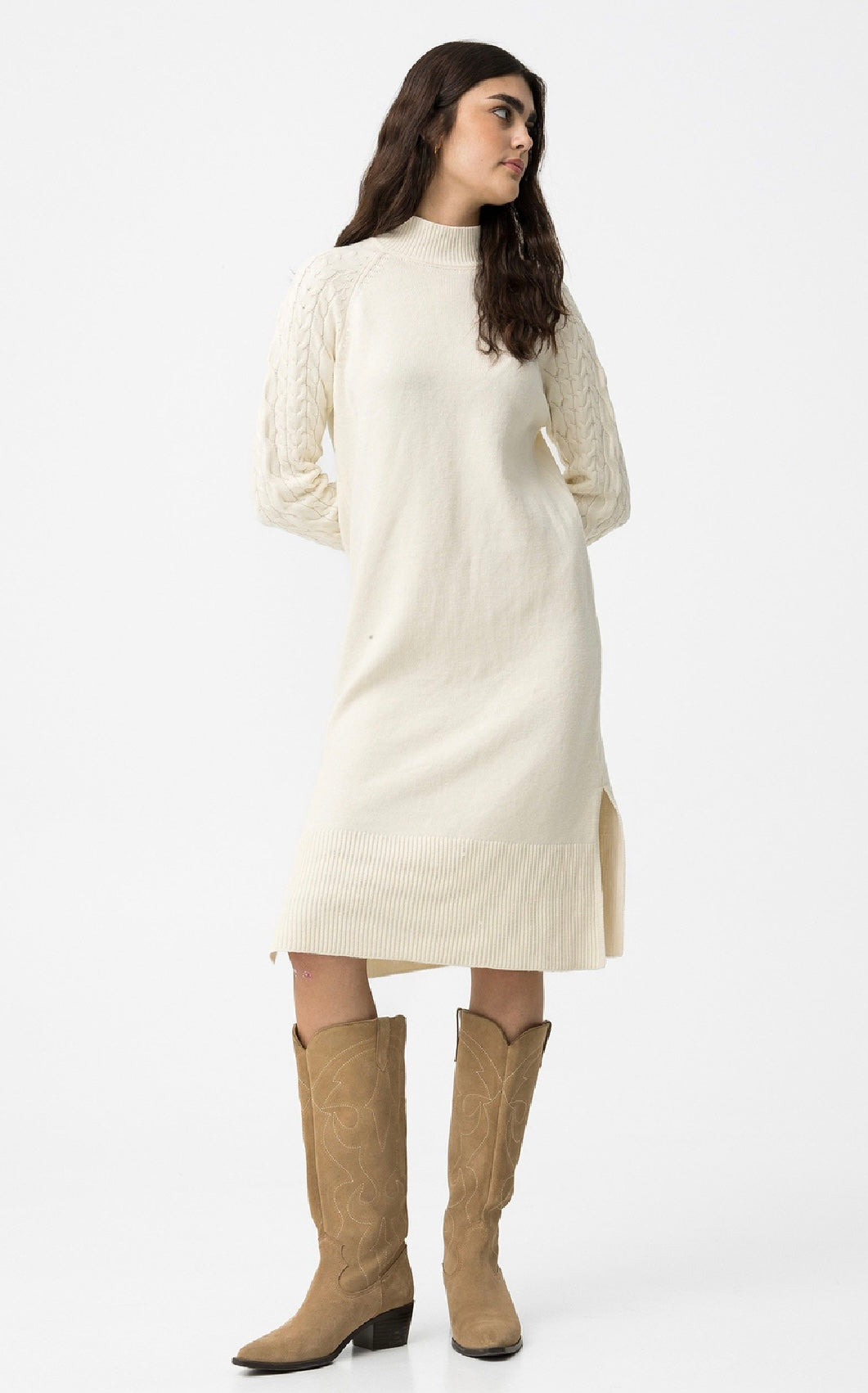 Vestito in maglia Wynonna panna