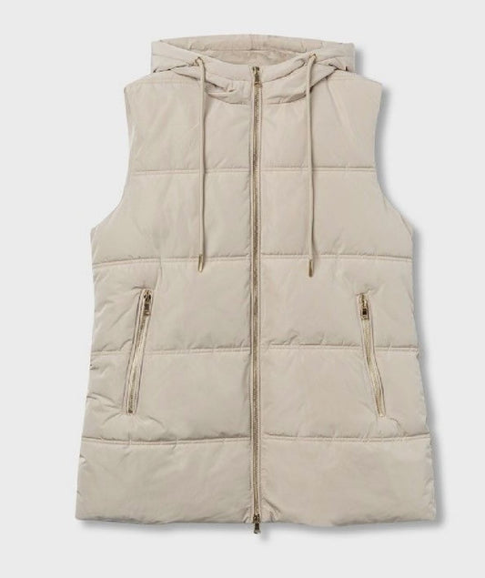 Giubbotto smanicato beige