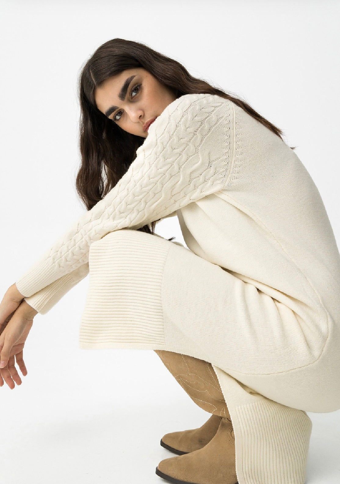 Vestito in maglia Wynonna panna