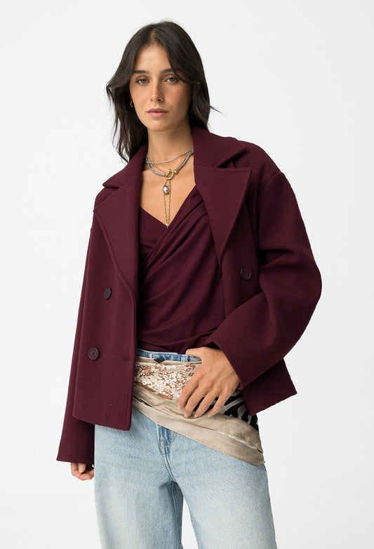 Cappotto corto Bordeaux