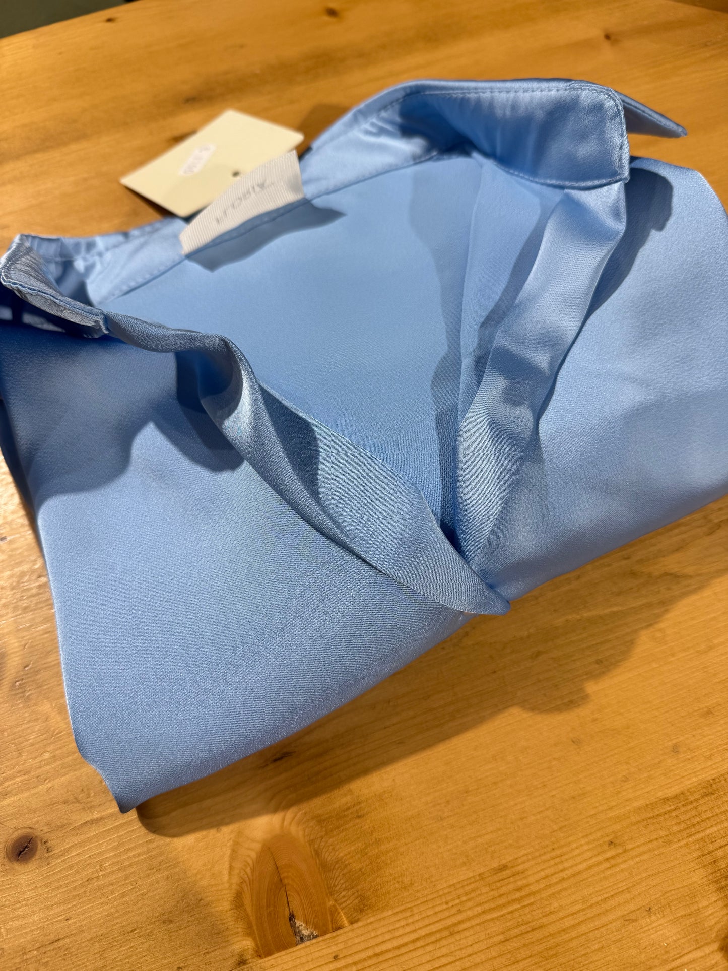 Camicia satin celeste