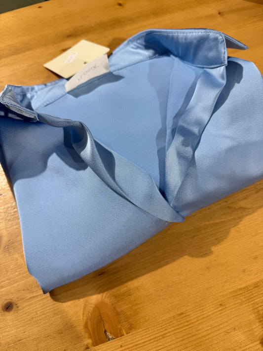Camicia satin celeste